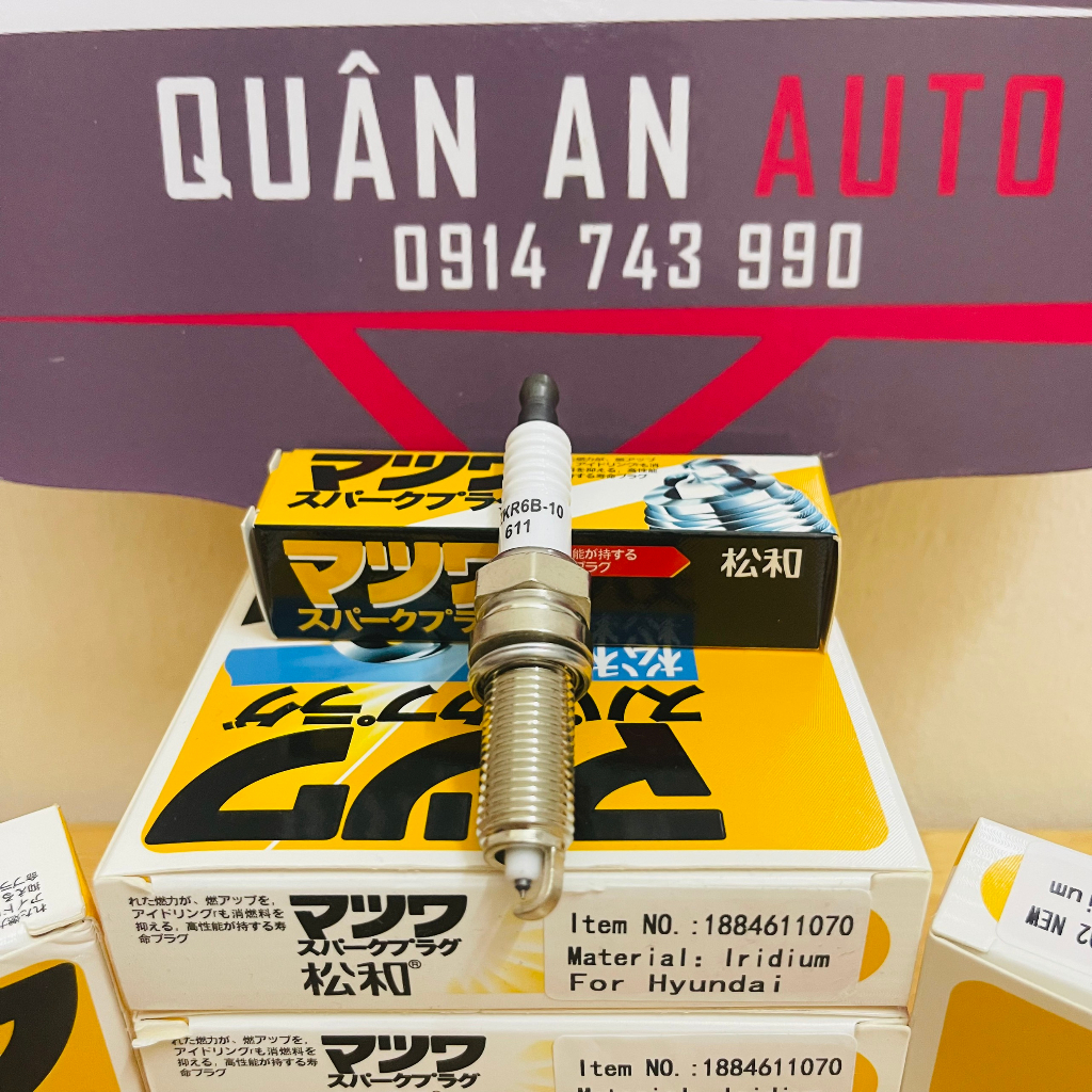 Bugi Nhật Bản Matsuwa xe Hyundai loại Bạch kim kimBạch và Nickel giác 12 chân dài BH 20,000KM