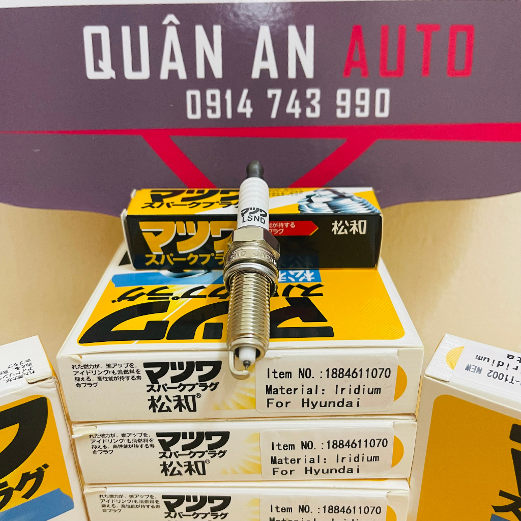 Bugi Nhật Bản Matsuwa xe Hyundai loại Bạch kim kimBạch và Nickel giác 12 chân dài BH 20,000KM