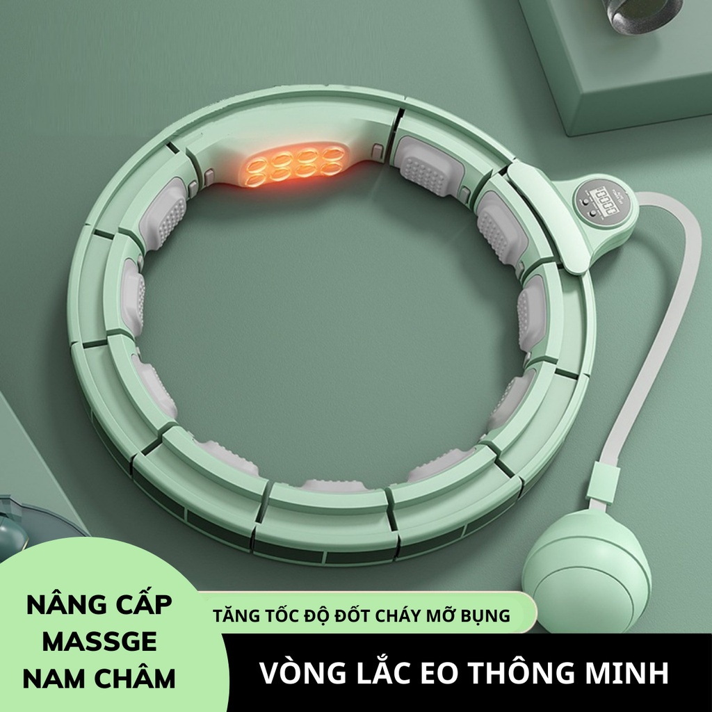 (Xả kho) Vòng lắc eo đa năng HULA có đồng hồ đo, Vòng lắc eo tập thể dục giảm mỡ tại nhà thông minh-N7089