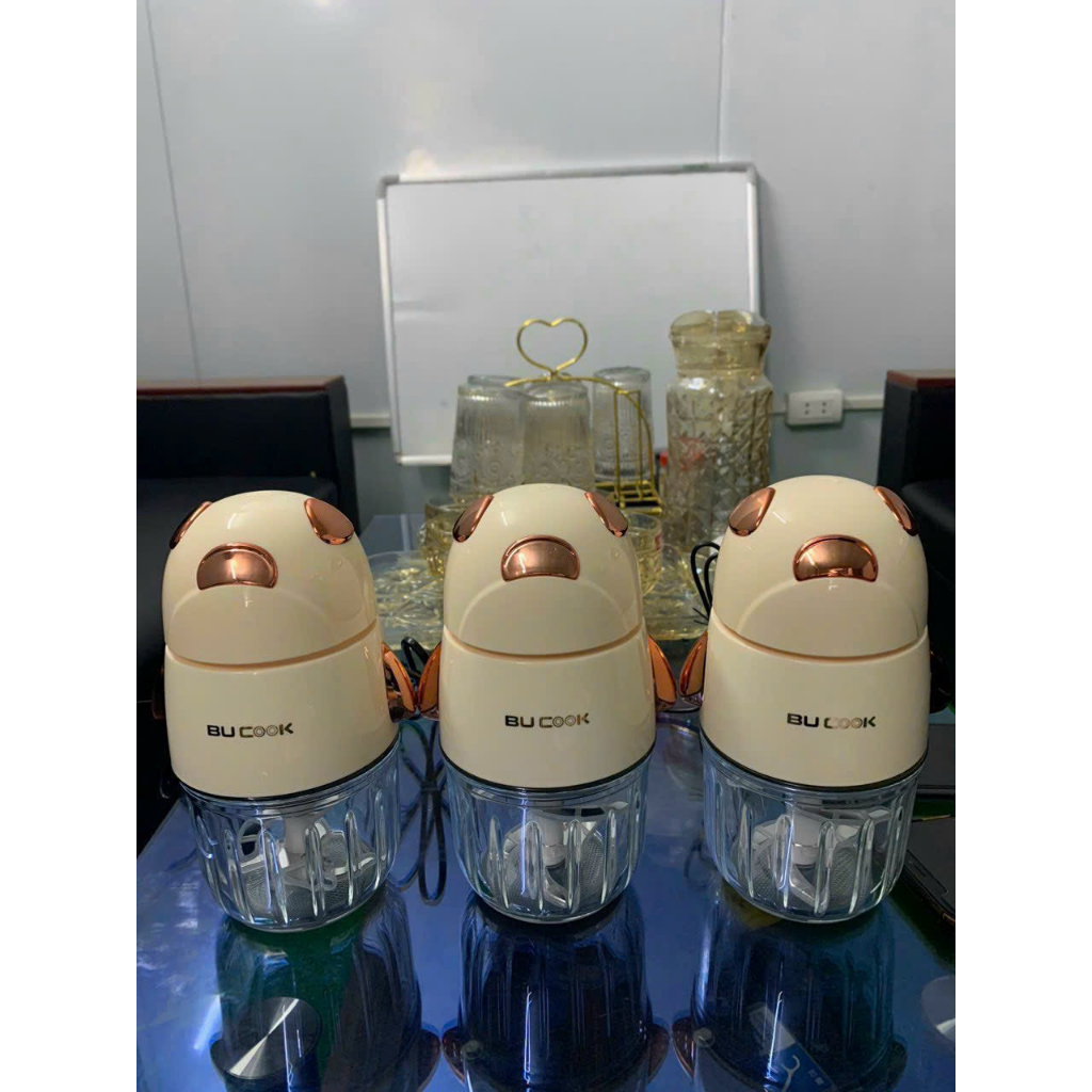 Máy Xay Đa Năng Bucook 6 Lưỡi Cối Thủy Tinh Cho Bé Ăn Dặm, Bộ Máy Xay Bucook Xay Thịt Cho Bé Ăn Dặm
