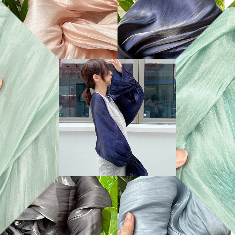[ VẢI NAKI ] Vải Voan TƠ MƯỢT óng ánh may đầm váy thiết kế