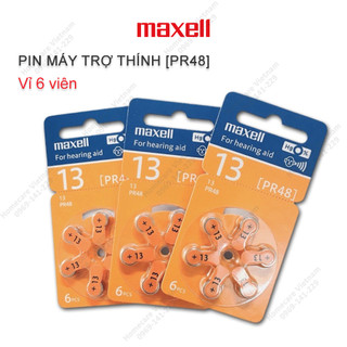 [Chính hãng Maxell] Pin dành riêng cho máy trợ thính Maxell PR48, vỉ 6 viên