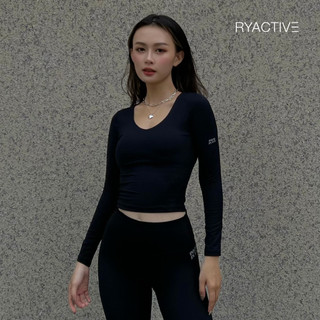Áo thun tay dài RYACTIVE - RYASOFT LONGSLEEVES TEE màu đen