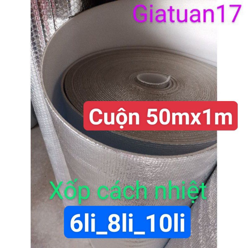 Tấm mút xốp cách nhiệt tráng bạc 6ly, 8 ly, 10ly