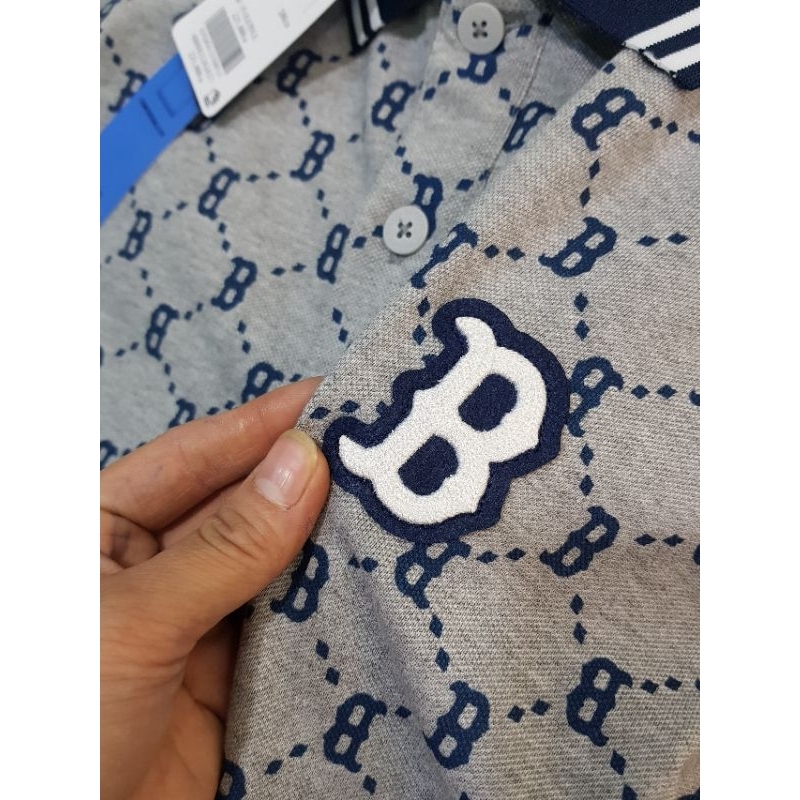 Áo polo nam nữ hoạ tiết chữ thêu eo em bi