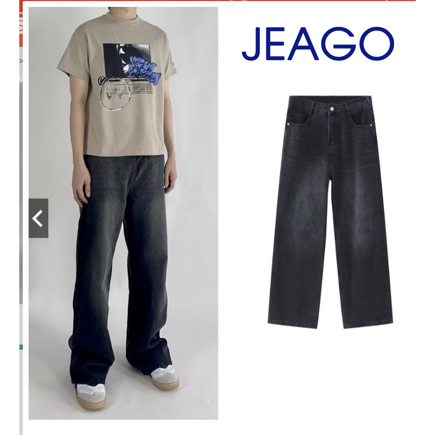 Quần Jean Ống Rộng Nam Nữ Unisex Bốn Màu Dành Cho Nam Nữ WASH JEAGO