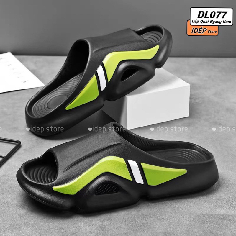 Dép quai ngang nam Tia Chớp gợn sóng đế độn 3cm siêu nhẹ phong cách thể thao NEW 2023 𝐢𝐃É𝐏 𝐃𝐋𝟎𝟕𝟕