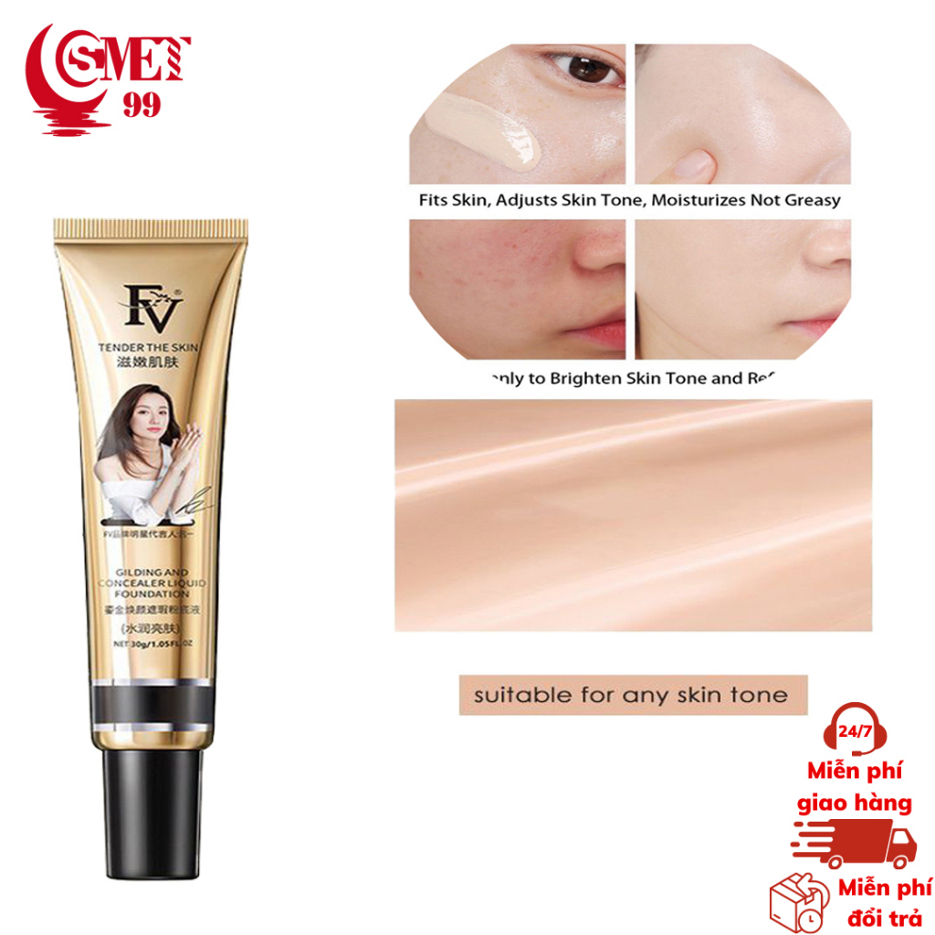 Kem nền BB dạng lỏng che khuyết điểm Fv Gilt chống thấm nước và mồ hôi lâu trôi kiềm dầu