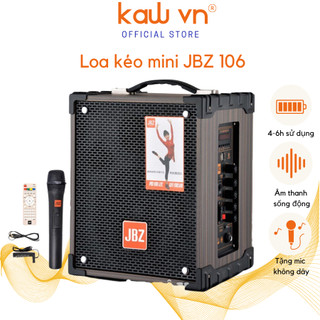 Loa kéo karaoke mini kaw jbz ne-106 âm sống động, pin trâu tặng kèm 1 mic kaw vietnam