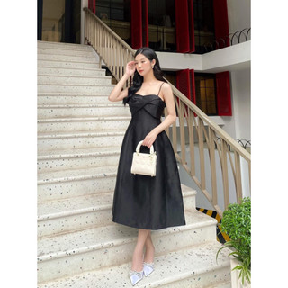 Đầm bigsize hai dây dáng dài xòe tiểu thư ( Thời trang Vicky G - Anitagreen ) HN0823