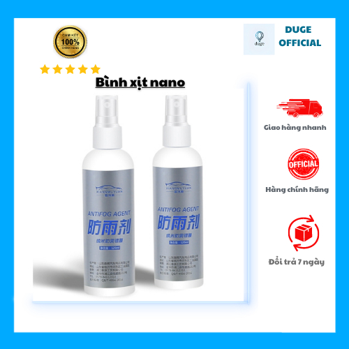 Bình xịt nano Duge dùng  cho ô tô, chống đọng nước kính xe phủ Ceramic Kính phủ bóng sơn xe