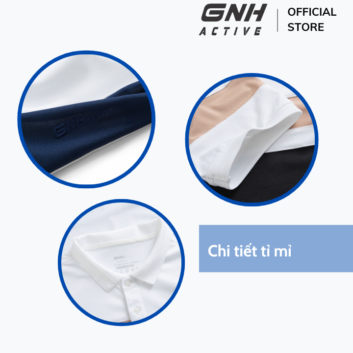 Áo Polo Nam GNH Active Áo Polo Phối Màu Basic Chất Vải Coolmax Kiểu Dáng Thanh Lịch APL23-022