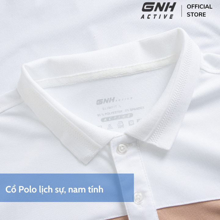 Áo Polo Nam GNH Active Áo Polo Phối Màu Basic Chất Vải Coolmax Kiểu Dáng Thanh Lịch APL23-022