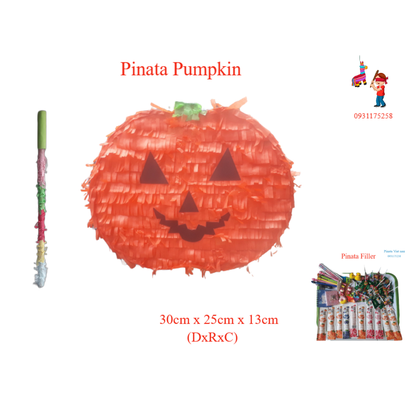 Pinaata đập kẹo Pumpkin - Trò chơi tiệc tập thể cực vui dành cho trẻ em