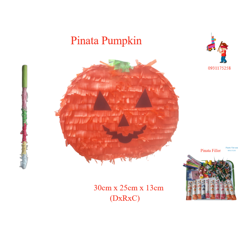 Pinaata đập kẹo Pumpkin - Trò chơi tiệc tập thể cực vui dành cho trẻ em