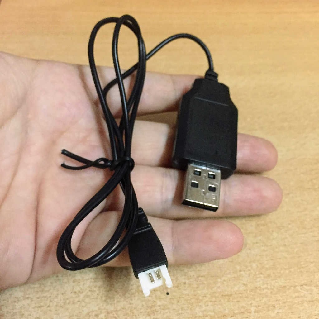 Cánh dài 4.9cm, càng đáp, pin sạc 3.7V 350mAh và cáp sạc Mig ZY530