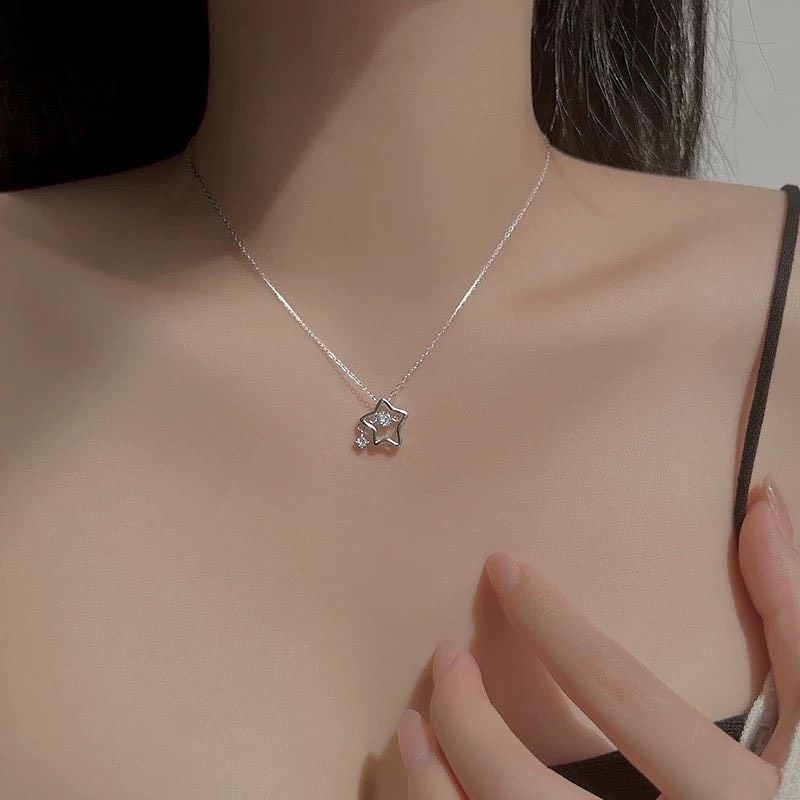 Dây Chuyền Ngôi Sao Màu Bạc - TS1760 - BCorner