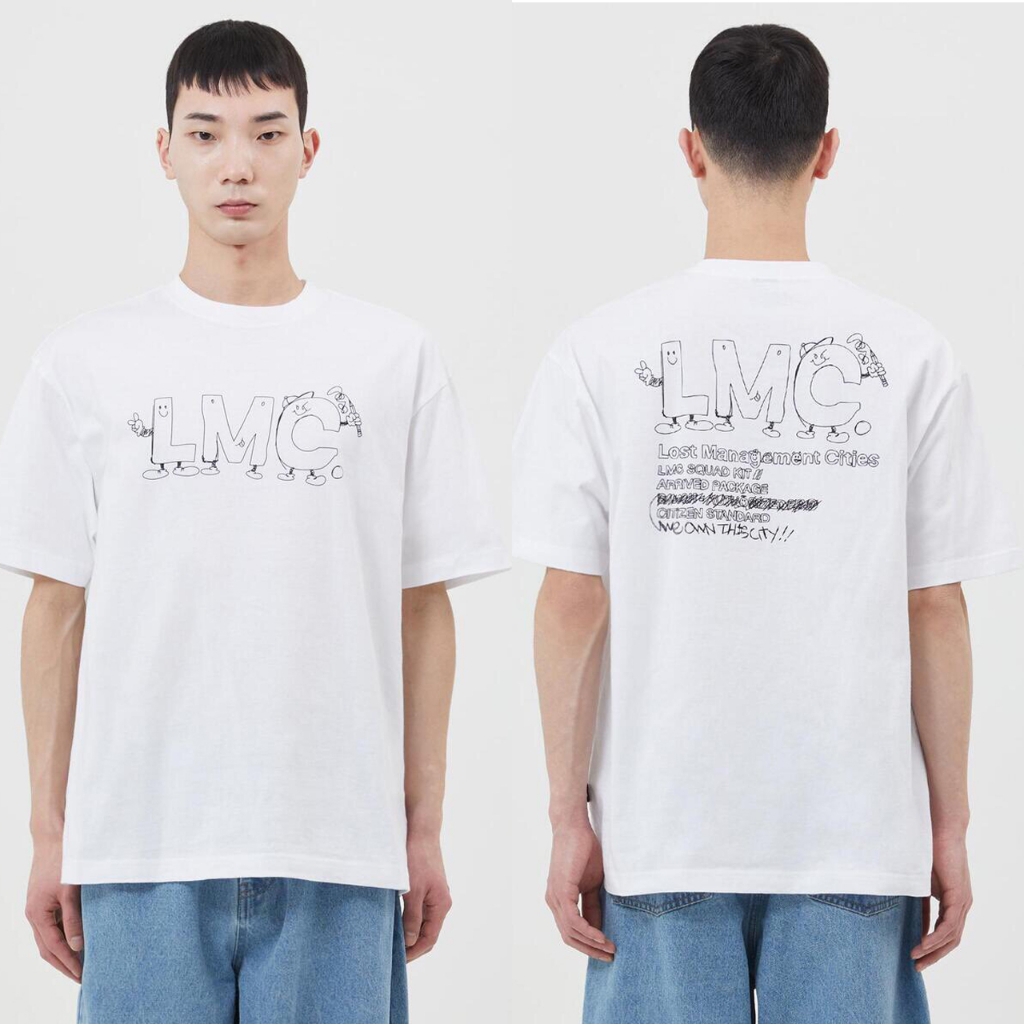 Áo phông tay ngắn LMC tay ngắn unisex chính hãng. Áo thun trắng trẻ trung, thoáng mát và thoải mái