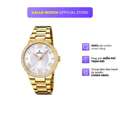 Đồng hồ nữ Festina Watch F16720/1 mặt kính Mineral, chống nước 5 ATM, dây thép đeo tay cao cấp chính hãng Thụy Sĩ