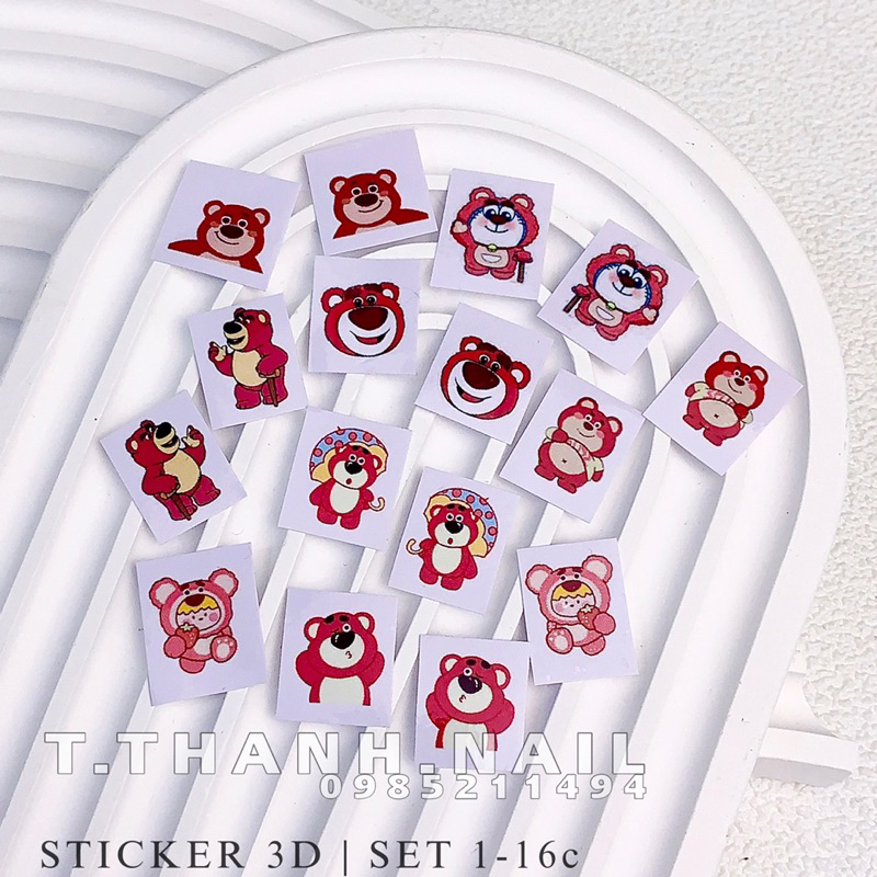 Set Sticker in 3D mẫu mới
