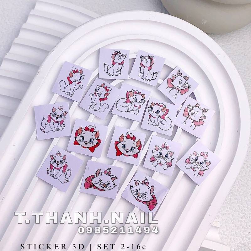 Set Sticker in 3D mẫu mới