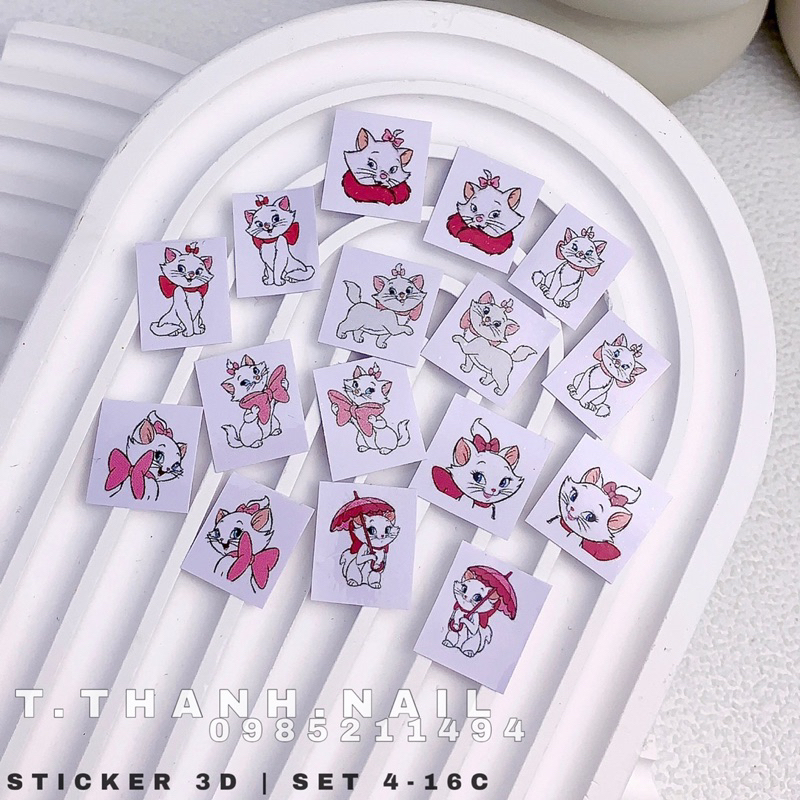 Set Sticker in 3D mẫu mới