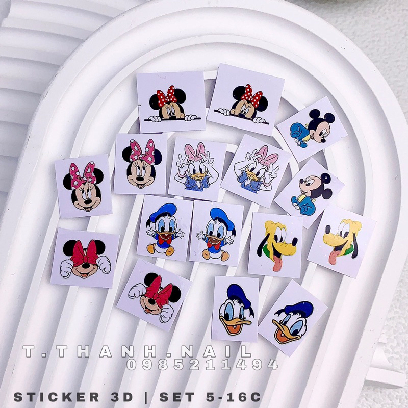 Set Sticker in 3D mẫu mới