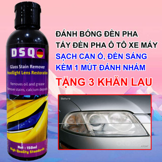 Dung dịch đánh bóng đèn pha oto - vệ sinh đèn pha ô tô xe máy - tẩy ố vàng, tăng cường độ ánh sáng - tặng 3 khăn -dsq
