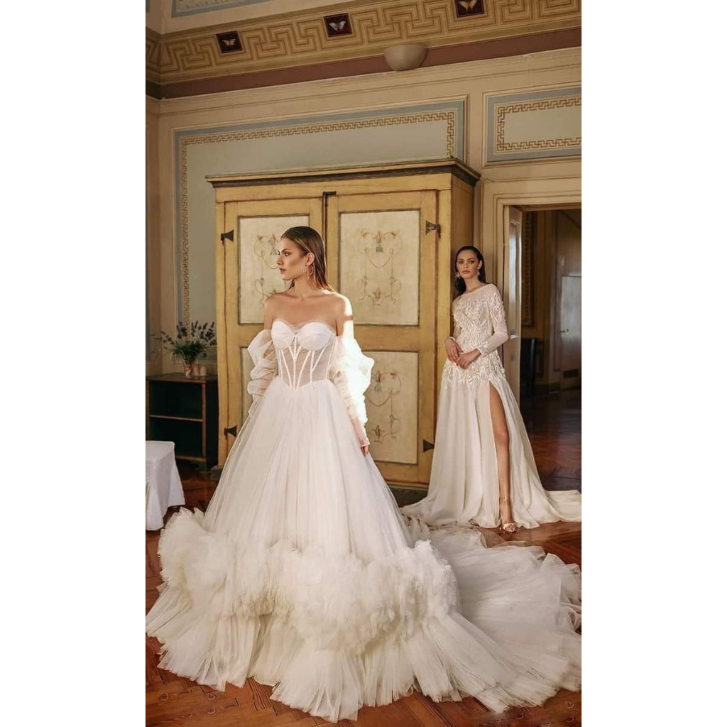 Váy cưới, váy tiệc nhẹ nhàng, váy quốc dân dịu dàng, tiểu thư _ Váy hàng luxury