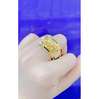 Nhẫn nam ngà rồng mạ vàng 18 cao cấp mẫu mới cực đẹp