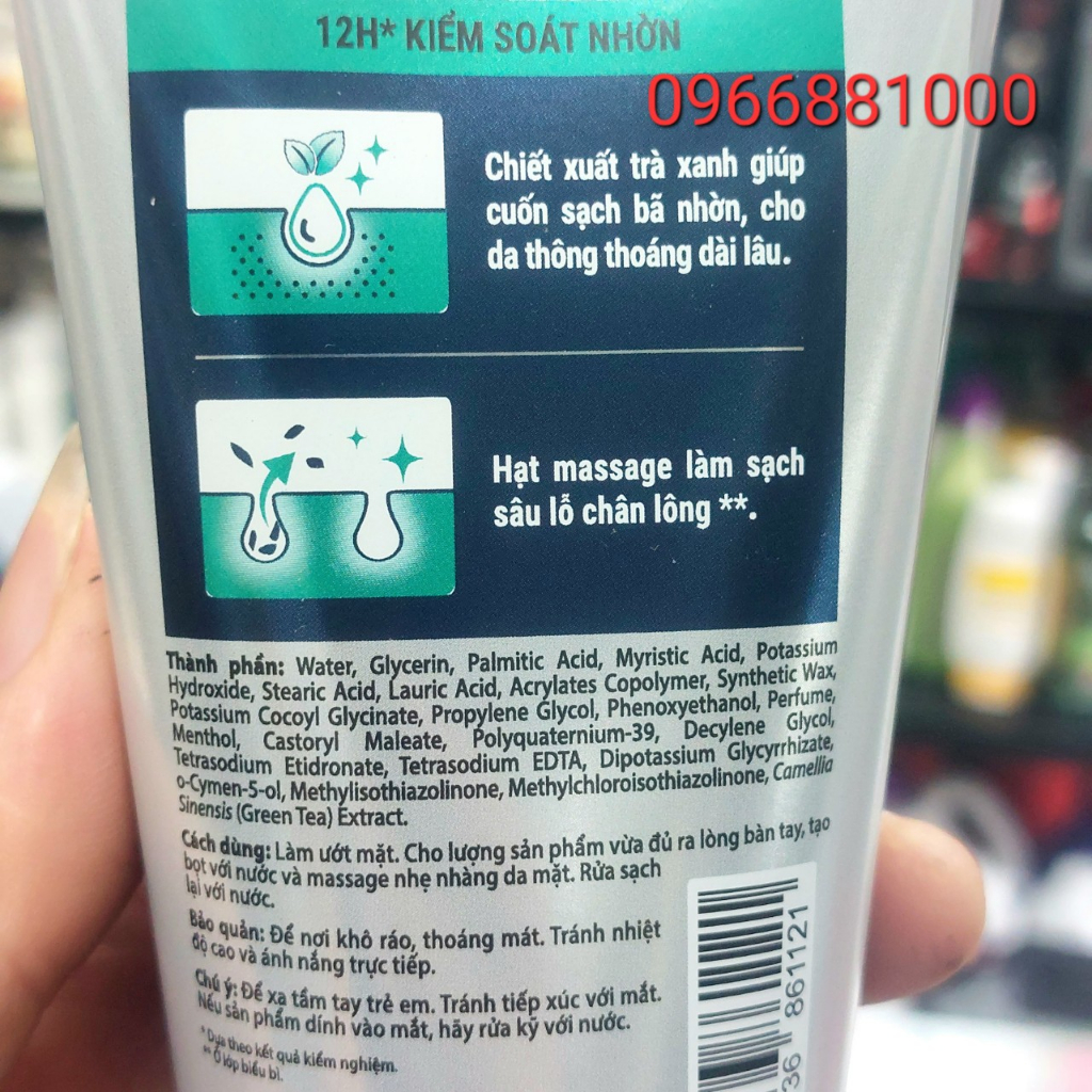 Xmen Tuýp Sữa Rửa Mặt 100g Refresh 3X, Detox 5*, Anti Acne 7x, Deep Cleanse 12H