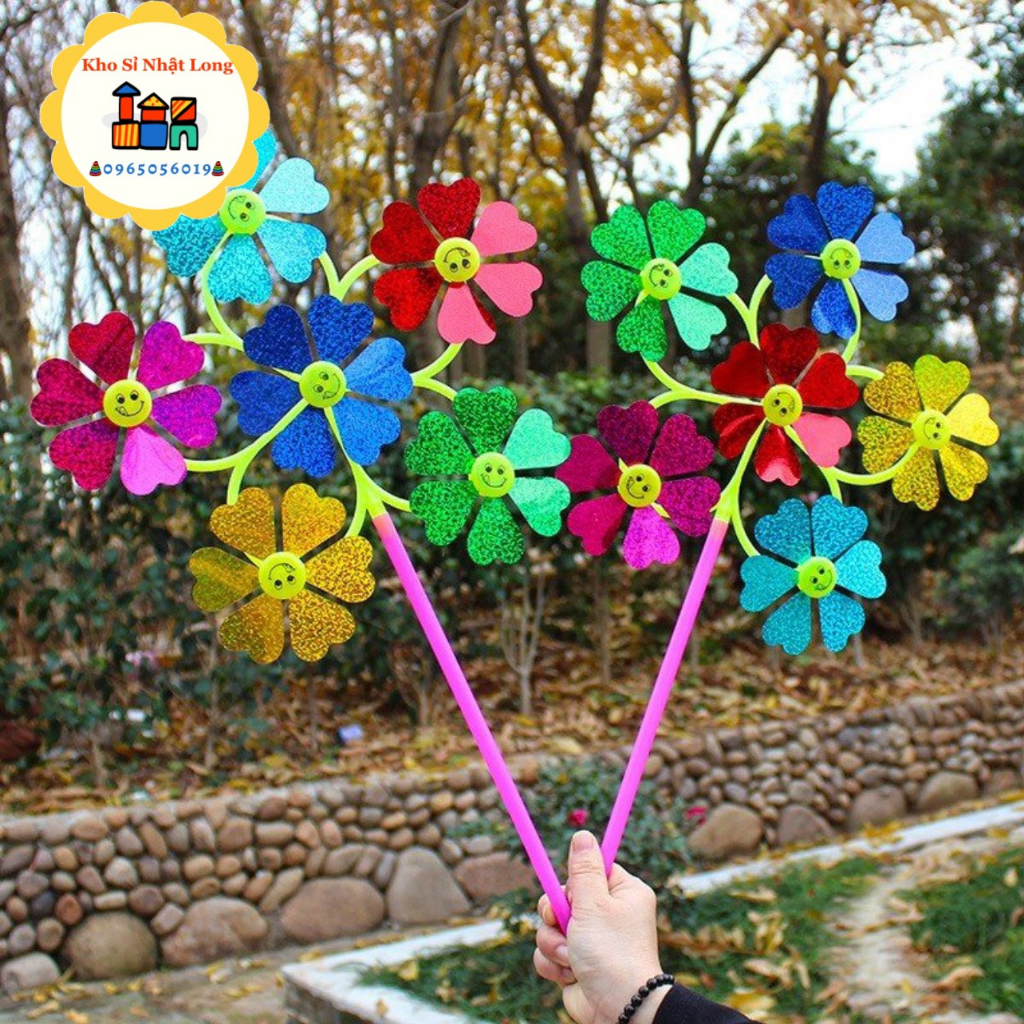 Đồ Chơi Chong chóng 6 cầu xoay mặt cười trang trí