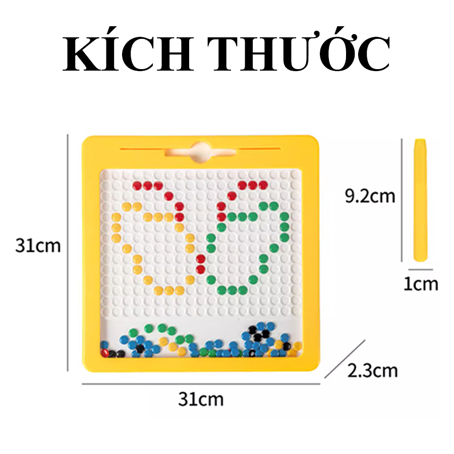 Quà tặng bút cho bảng vẽ nam châm xếp hình rèn luyện tư duy logic cho bé SIZE lớn kèm 10 tranh mẫu