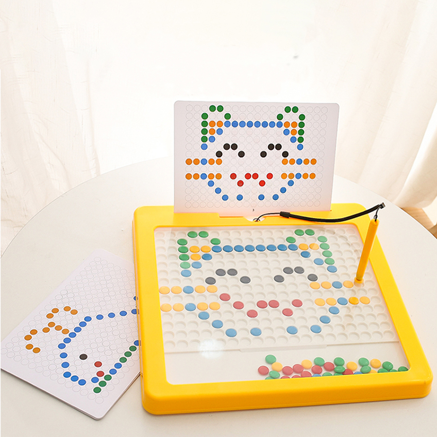 Quà tặng bút cho bảng vẽ nam châm xếp hình rèn luyện tư duy logic cho bé SIZE lớn kèm 10 tranh mẫu