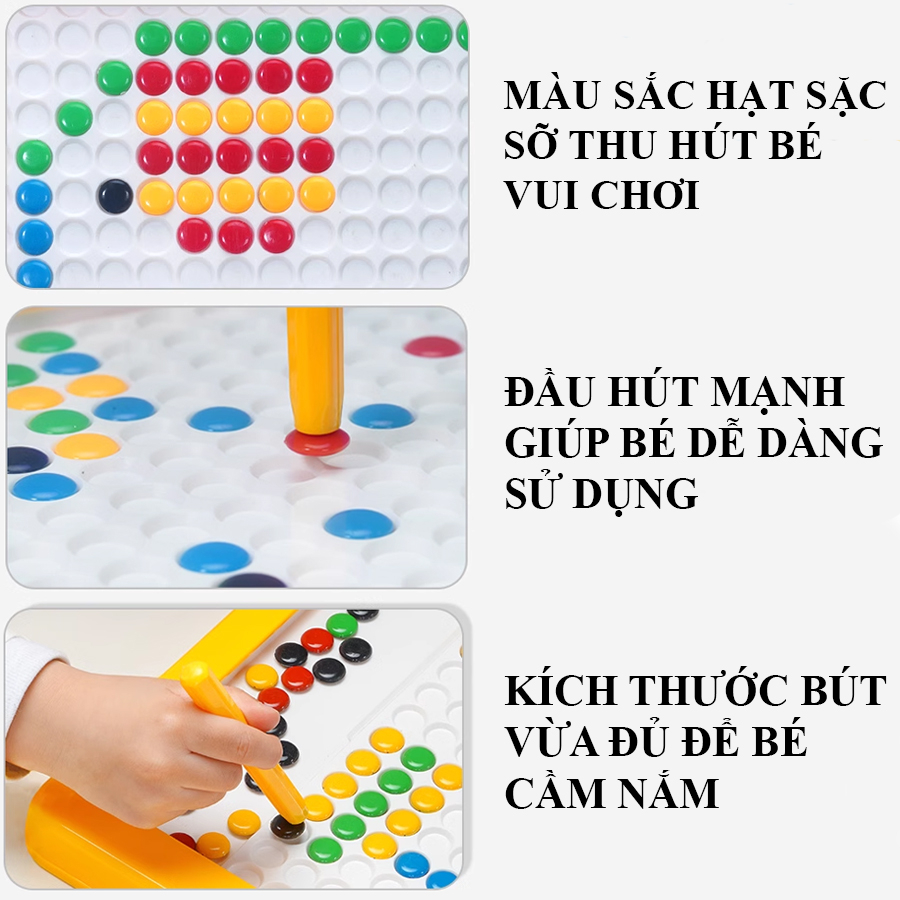 Quà tặng bút cho bảng vẽ nam châm xếp hình rèn luyện tư duy logic cho bé SIZE lớn kèm 10 tranh mẫu