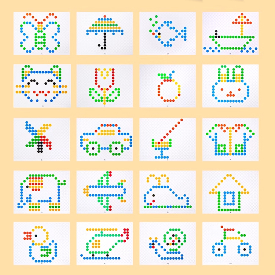 Quà tặng bút cho bảng vẽ nam châm xếp hình rèn luyện tư duy logic cho bé SIZE lớn kèm 10 tranh mẫu