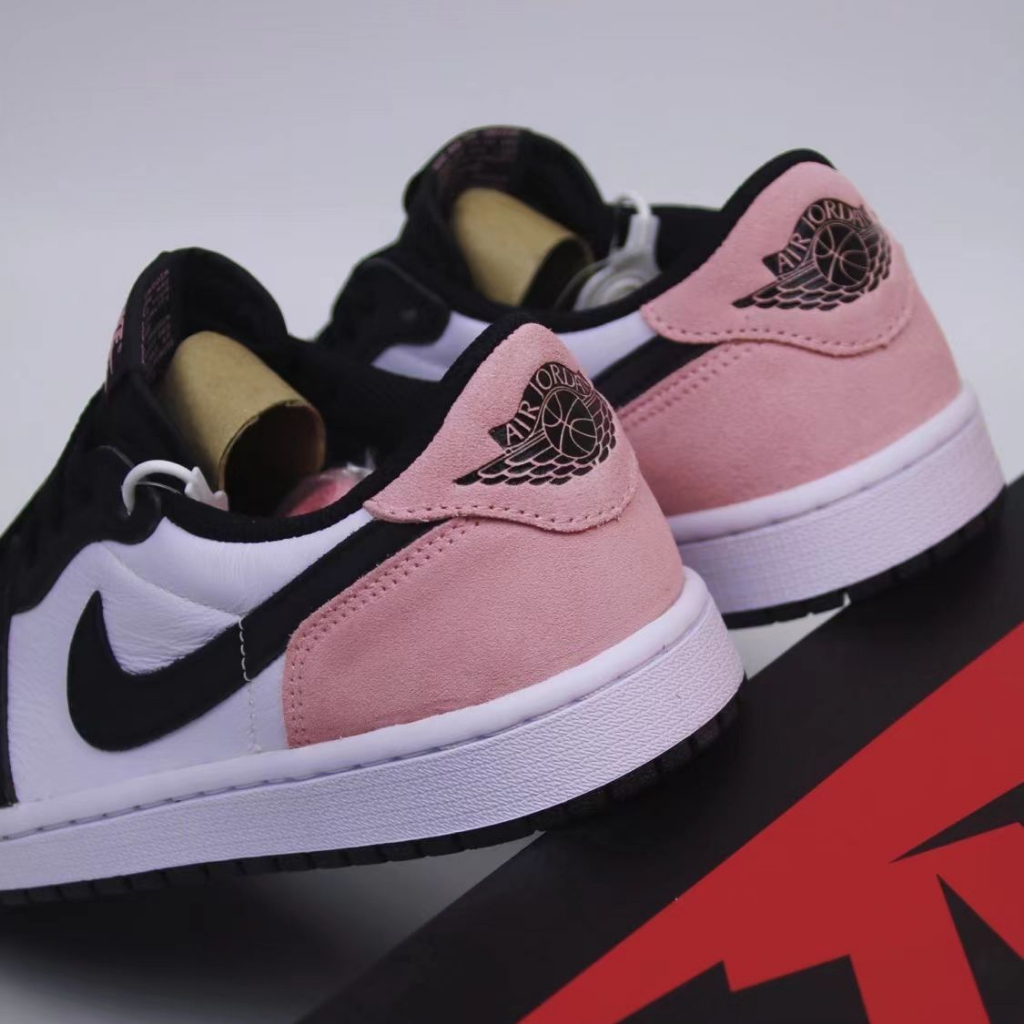 （Hàng chính hãng）-Giày thể thao nam Nike Air Jordan 1 loại kiểu thấp giày chạy bộ giày nike bống rổ-Black pink