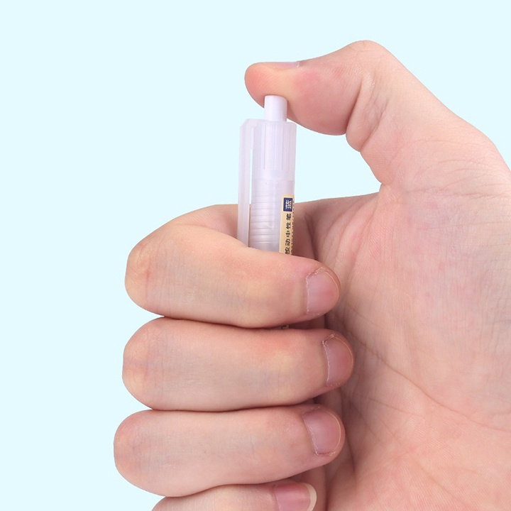 Bút bi mực gel thân mờ ngòi 0.5mm 3 màu đen đỏ viết trơn ra đều