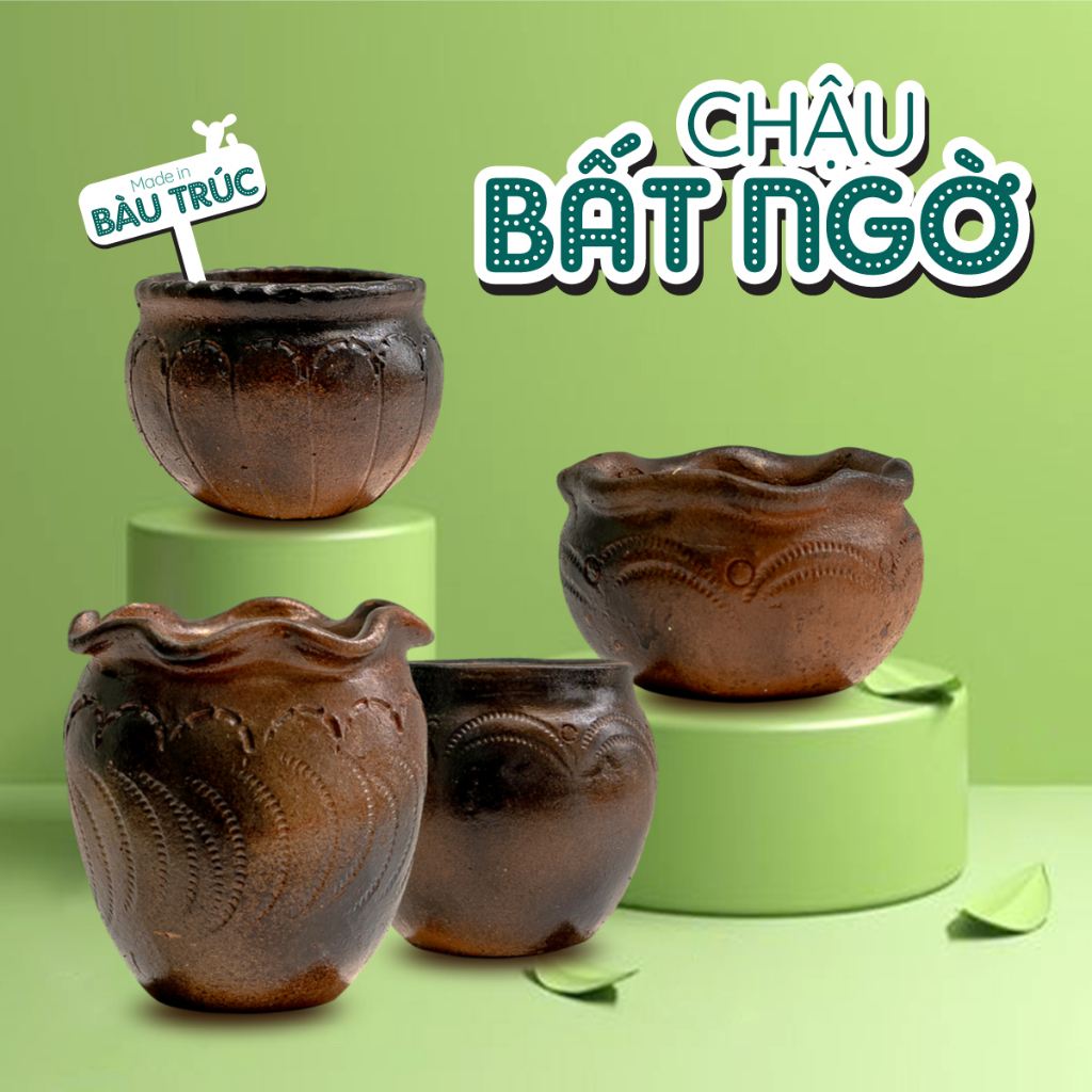 Chậu bàu trúc làm thủ công từ Ninh Thuận _ 1 nền văn minh kỹ thuật làm gốm bằng tay đất Việt