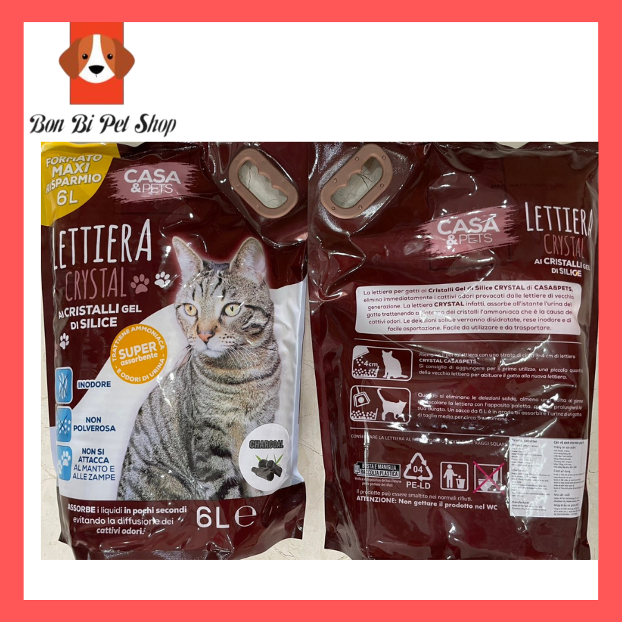 CÁT THUỶ TINH CHO MÈO GÓI LỚN LETTIERA 6L 2,5KG