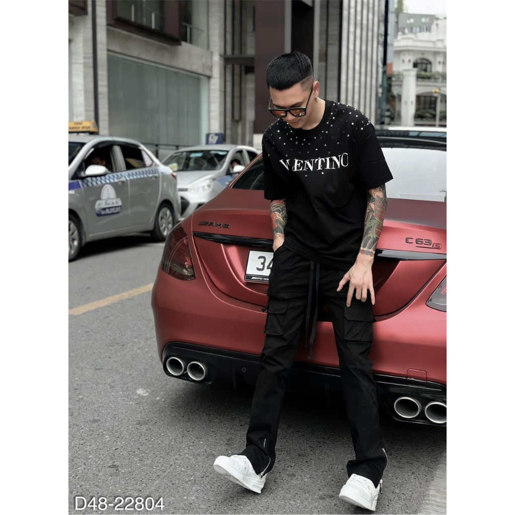 Áo Phông Nam Nữ Đính Đá Trước Ngực Siêu Chất - Tee Nam Nữ In Chữ Đính Hạt Cao Cấp