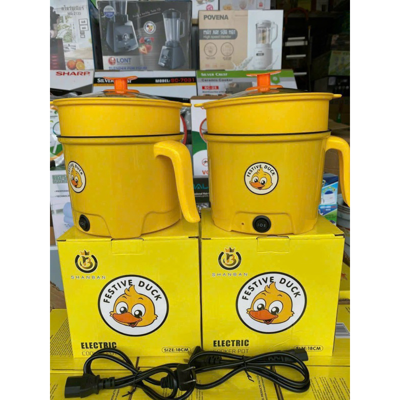 💥Ca Nấu Mì,Nồi Lẩu Mini Cầm Tay, Nấu Cơm Đa Năng Có Tay Cầm 1,8L