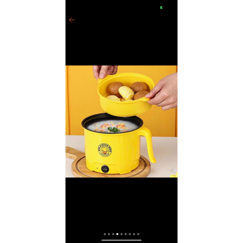 💥Ca Nấu Mì,Nồi Lẩu Mini Cầm Tay, Nấu Cơm Đa Năng Có Tay Cầm 1,8L