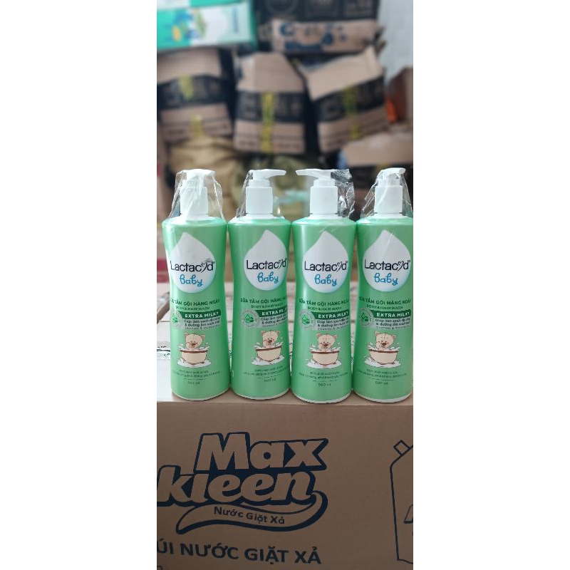 Tắm gội cho bé Lactacyd Baby Extra Milk 500ml