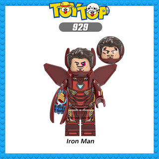 [Đóng túi] Đồ chơi mô hình Ironman lắp ghép xếp hình người sắt Iron man mini siêu anh hùng X929