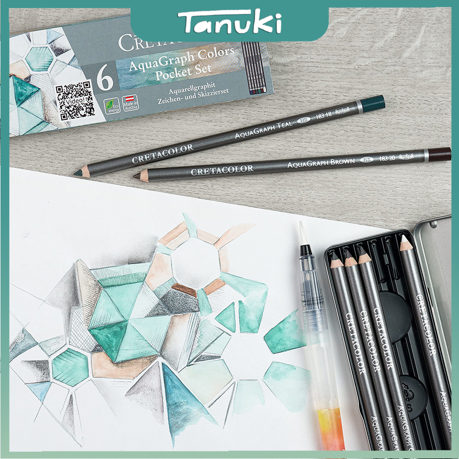 Set chì nước Brevillier's Cretacolor Basic Pencils Pocket