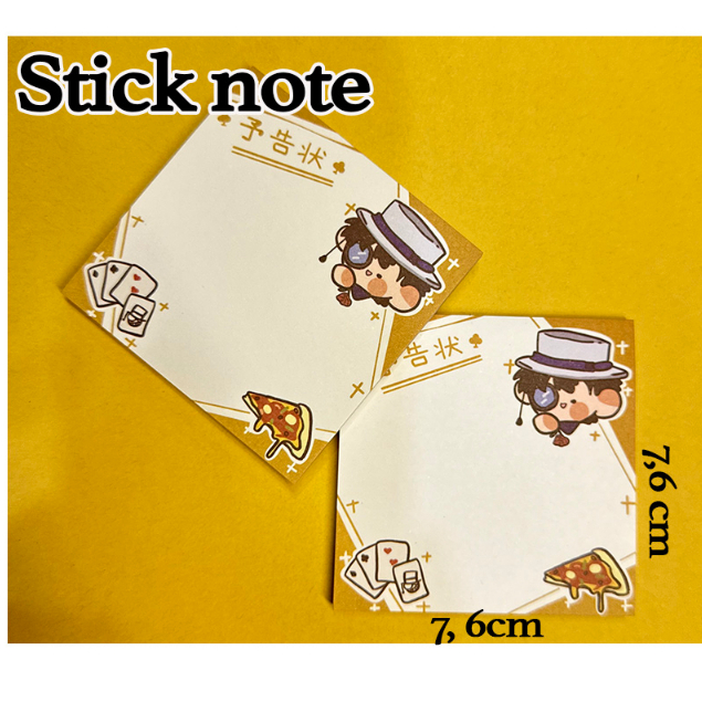 Giấy note Conan ghi chú cute dễ thương đáng yêu hình nhân vật Conan