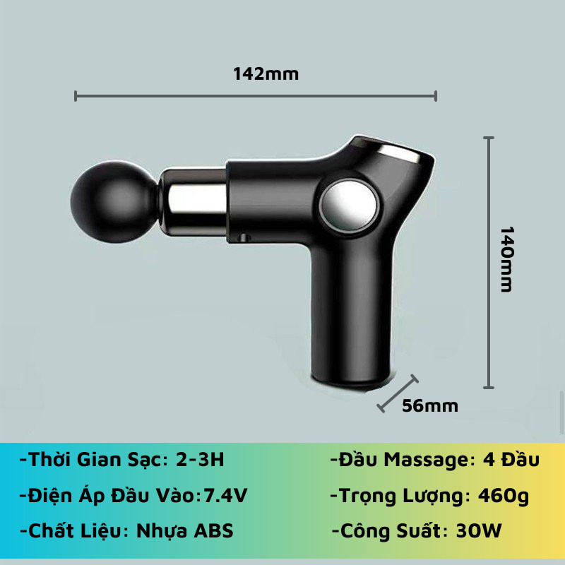 Dụng Cụ Massage ASAKI Máy Mát Xa Cầm Tay Đấm Lưng Giảm Mỏi Cổ Vai Gáy