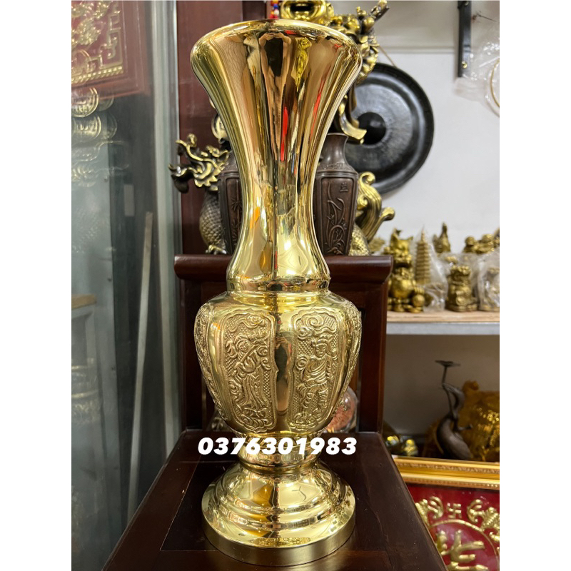Đôi Lọ họ bát tiên cao 40 bằng đồng nguyên chất