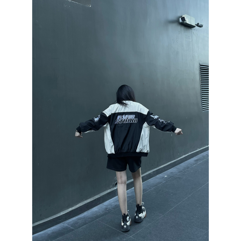 Áo khoác dù Fafic Racing hình thêu Lego áo khoác jacket dù 2 lớp local brand chính hãng Fafic studio